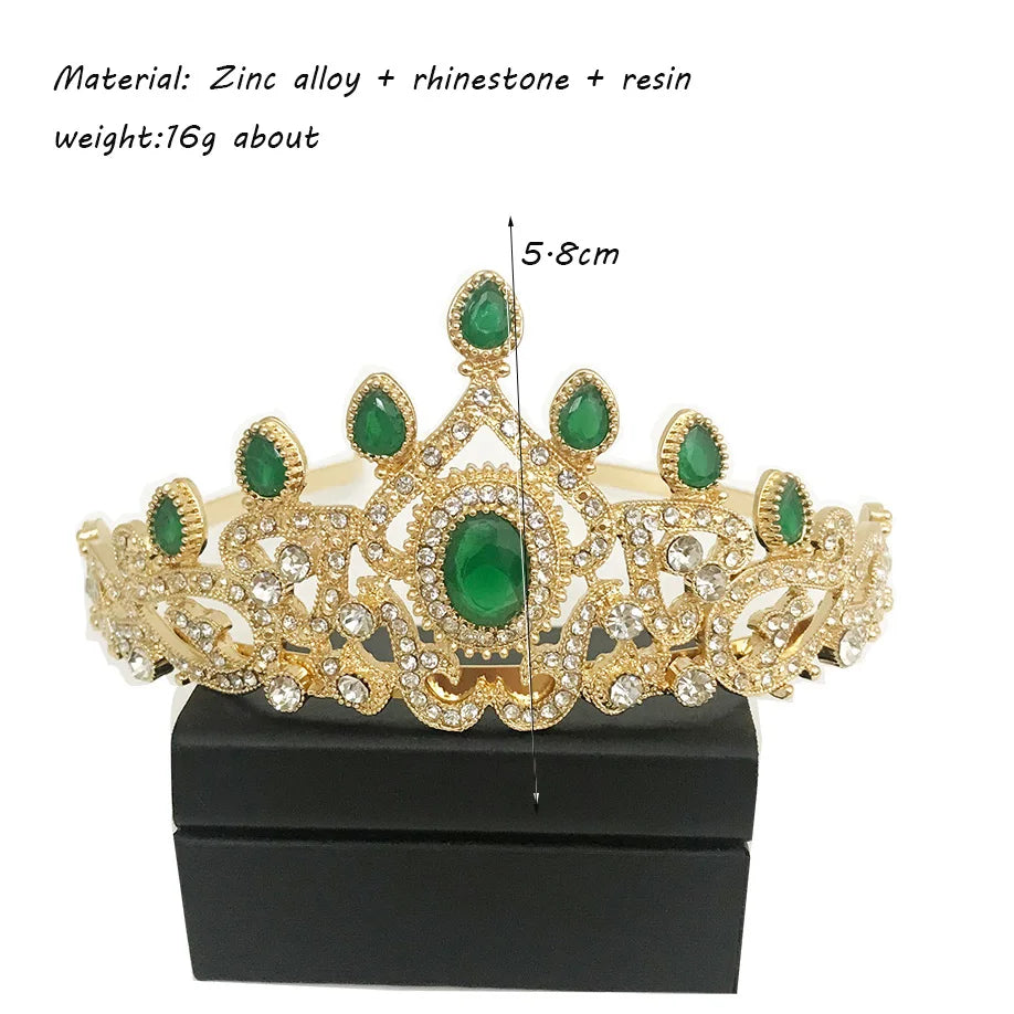 Vintage Queen Crystal Crown Wedding Tiara for Bride