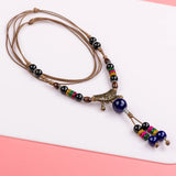Vintage Ceramic Adjustable Necklace for Women Mama Jewelry