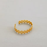 Vintage Court Golden Hollow Lace Bracelet Sun Flower Opening Adjustable Cuff
