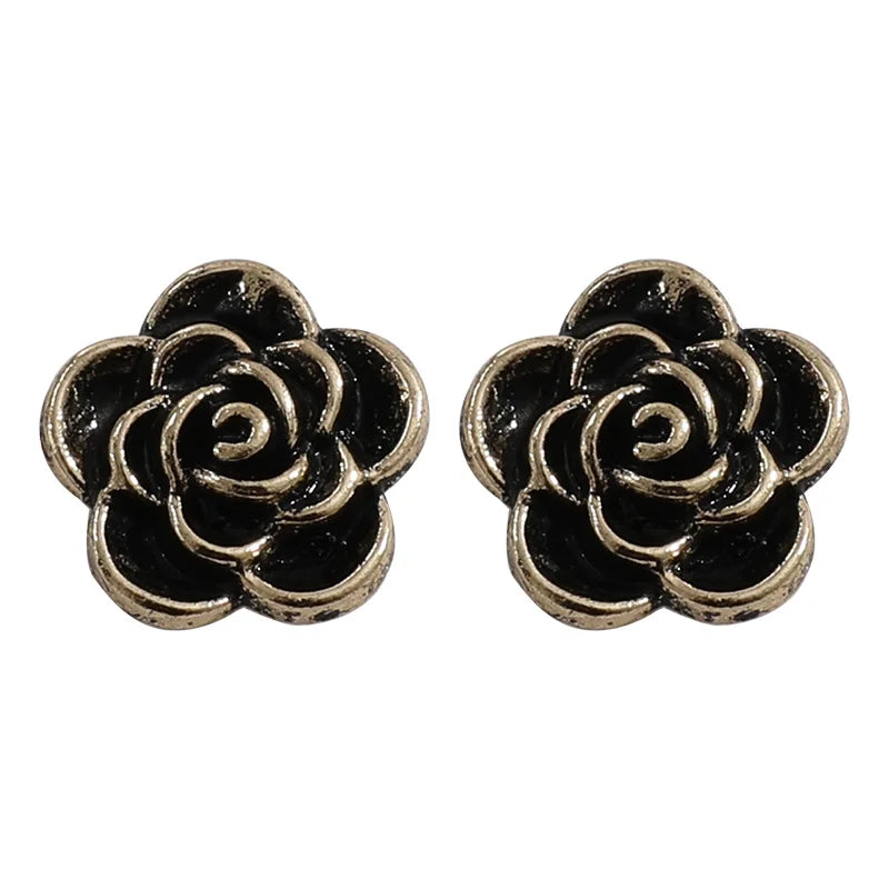 Vintage Tracing Letter Tea Flower Bee Alloy Patch DIY Hand Accessory