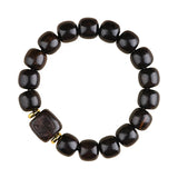 Vintage Ebony Bracelet African Red Sandalwood Buddha Beads Jewelry