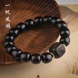 Vintage Ebony Bracelet African Red Sandalwood Buddha Beads Jewelry