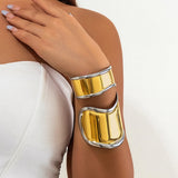 Vintage Silver Mix Wide Open Bracelet for Women Men