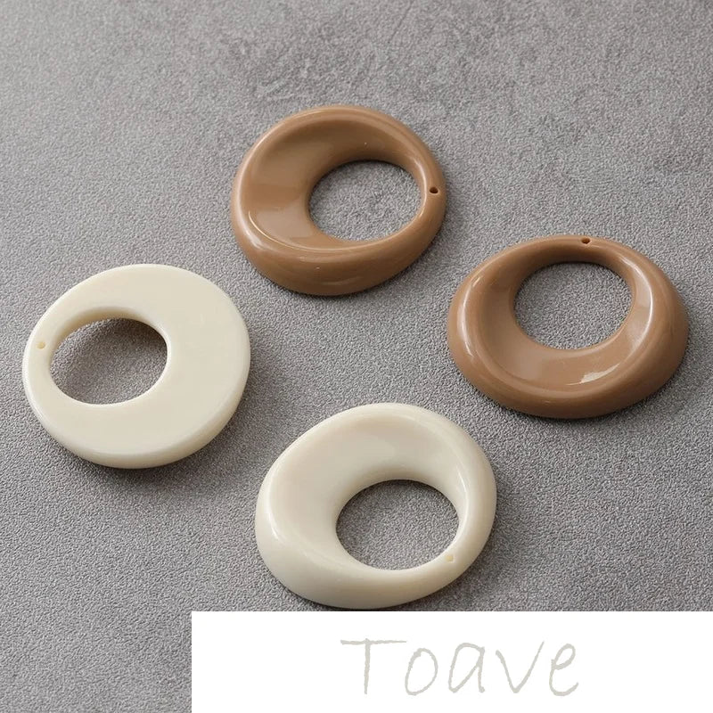 Vintage Resin Round Hollow Belt Ring DIY Earring Accessories