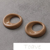 Vintage Resin Round Hollow Belt Ring DIY Earring Accessories