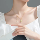 Vintage Jade Pendant Necklace 925 Silver Fine Jewelry