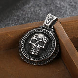Vintage Punk Skull Pendant Stainless Steel Animal Lion Wolf Head