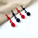 Vintage Red Rose Bouquet Pendant Earring DIY