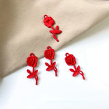 Vintage Red Rose Bouquet Pendant Earring DIY