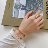 Vintage s925 Sterling Bracelet 18K Chain Women's Jewelry Banquet Birthday
