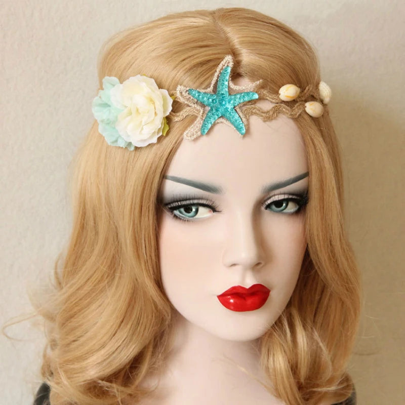 Vintage Sea Star Shell Hair Band Wedding Bridal Accessories Tiara Head Jewelry