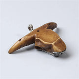 Vintage Cow Bone Head Bracelet Necklace Pendant Retro Men Women Gift