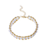 Adjustable Freshwater Pearl Knitting Bracelet