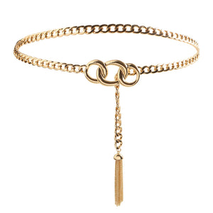 Vintage Fringe Waist Chain Metal Belt Women's Accessory