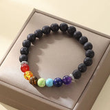 7 Chakras Mineral Crystal Bracelet Women