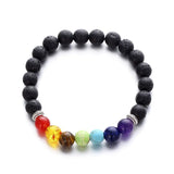 7 Chakras Mineral Crystal Bracelet Women