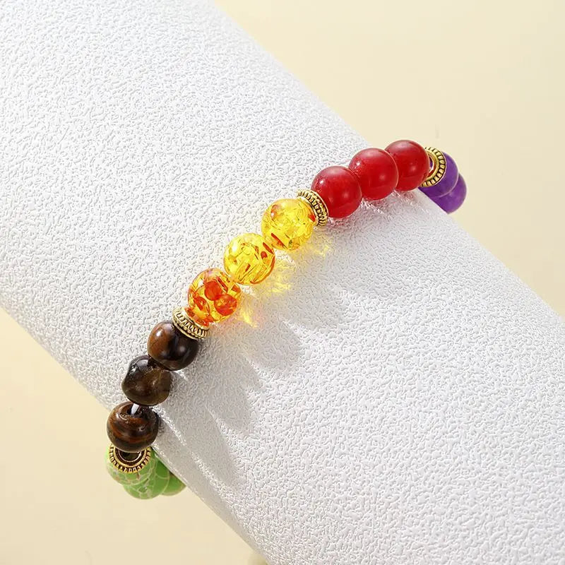 7 Chakras Mineral Crystal Bracelet Women