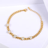Vintage Shell Butterfly Bracelet 316L Stainless Steel Charm Chain Bangle