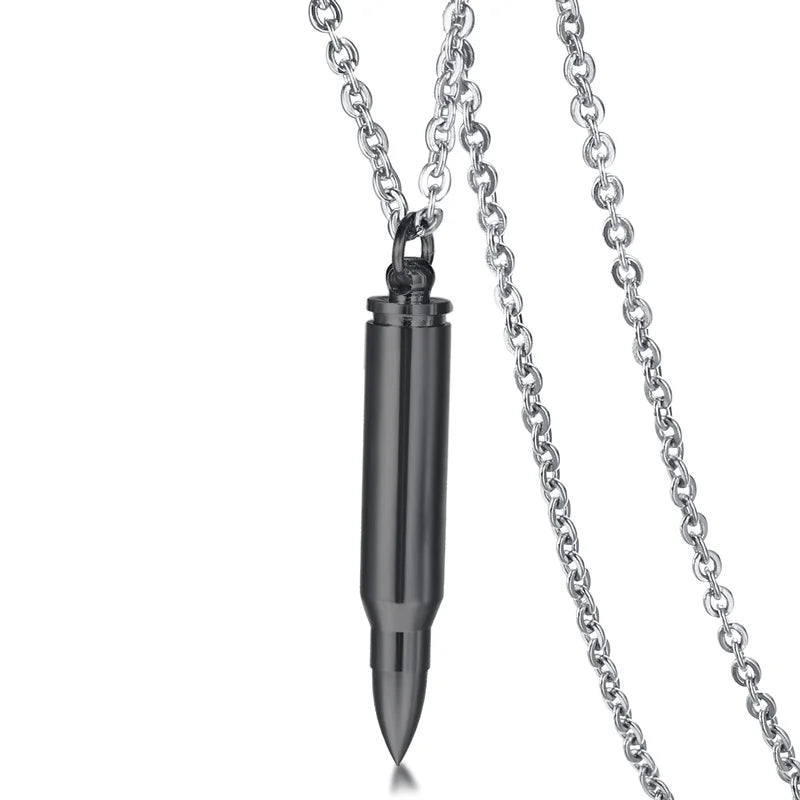 Stainless Steel Open Pendant Men's Necklace Vintage Stylish Urns for Ashes