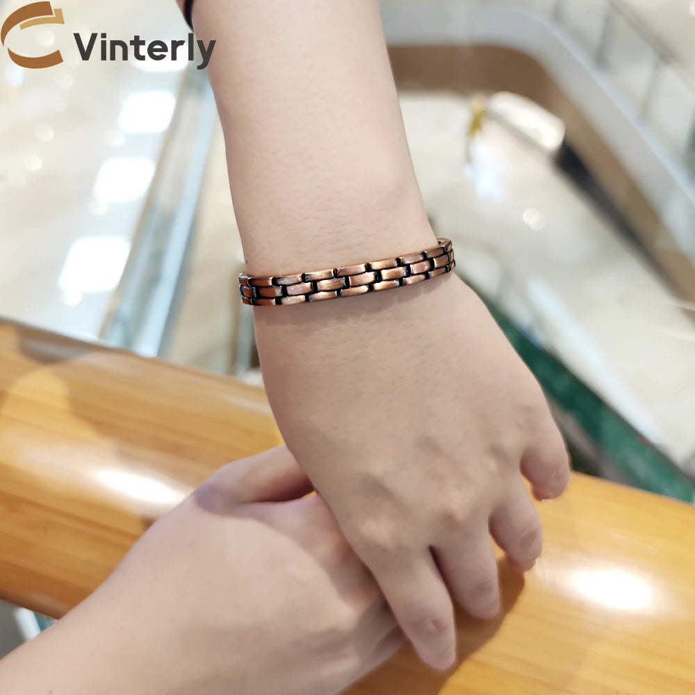 Copper Magnet Health Bracelets Women Chain Bracelets Femme