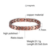 Copper Magnet Health Bracelets Women Chain Bracelets Femme