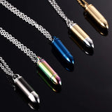 Punk Stainless Steel Cremation Pendant Necklace for Pets Ashes