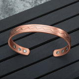Copper Bracelets for Arthritis Women-Men Magnetic Solid Adjustable Cuff