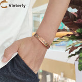 Copper Bracelets for Arthritis Women-Men Magnetic Solid Adjustable Cuff