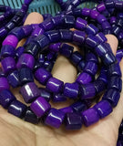 Violet Purple Cherry Red Jade Stretch Bracelet 7.5inch