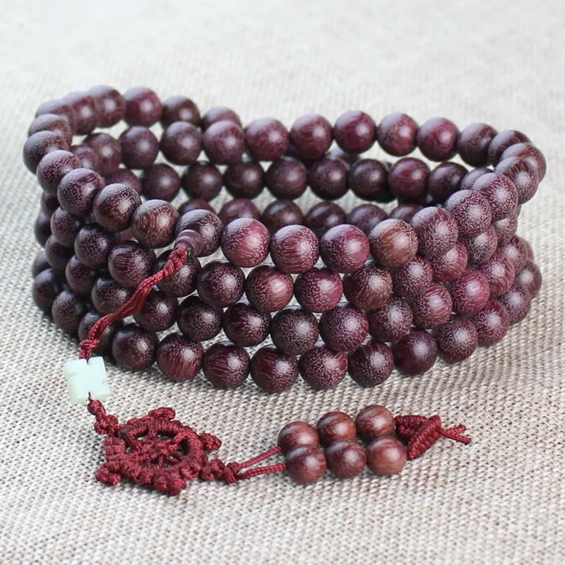 Violet Rose Wood Hematoxylin Rosary Bracelet