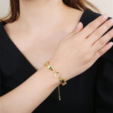 Virgin Mary Heart Bracelet Women Tennis CZ Crystal Green Pink Charm Jewelry
