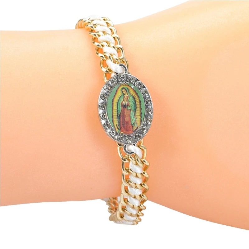 Virgin Mary Our Lady Of Guadalupe Hand-Woven Bracelet