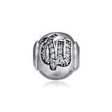 Virgo Beads with Clear CZ 925 Silver Charms