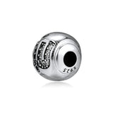 Virgo Beads with Clear CZ 925 Silver Charms