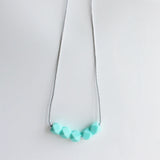 Viridity Baby Silicone Teether Necklace BPA-Free Silicone Geometric Beads