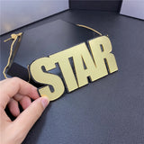 VishiowCo Acrylic Name Necklace with Cuban Chain