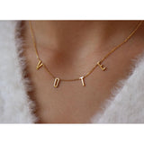 VishowCo 26 Letter Necklace Chocker Name Necklace Christmas Gift For Daughters
