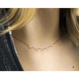 VishowCo 26 Letter Necklace Chocker Name Necklace Christmas Gift For Daughters