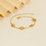 VishowCo Birth Flower Name Bracelets Personalized Women Silver