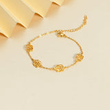 VishowCo Birth Flower Name Bracelets Personalized Women Silver