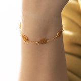VishowCo Birth Flower Name Bracelets Personalized Women Silver