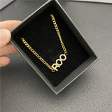 VishowCo Crystal Pendant Name Bracelet Stainless Steel Zircon Letter Pendant