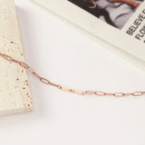 VishowCo Engraved Necklace Paperclip Chain Women's Personalized Jewelry