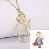 VishowCo Children's Hand Drawing Pendant Engraved Necklace