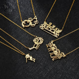 VishowCo Children's Hand Drawing Pendant Engraved Necklace