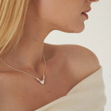 VishowCo Stainless Steel Necklace Pendant for Women Rose Jewelry Gift