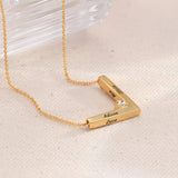 VishowCo Stainless Steel Necklace Pendant for Women Rose Jewelry Gift