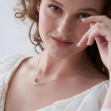 VishowCo Stainless Steel Necklace Pendant for Women Rose Jewelry Gift