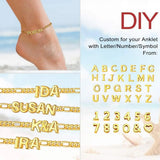 VishowCo Personalized Stainless Steel Name Anklet for Summer Beach