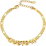 VishowCo Personalized Stainless Steel Name Anklet for Summer Beach